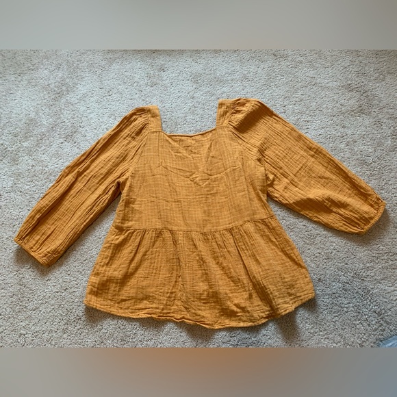 Madewell Mustard Blouse - Picture 5 of 11